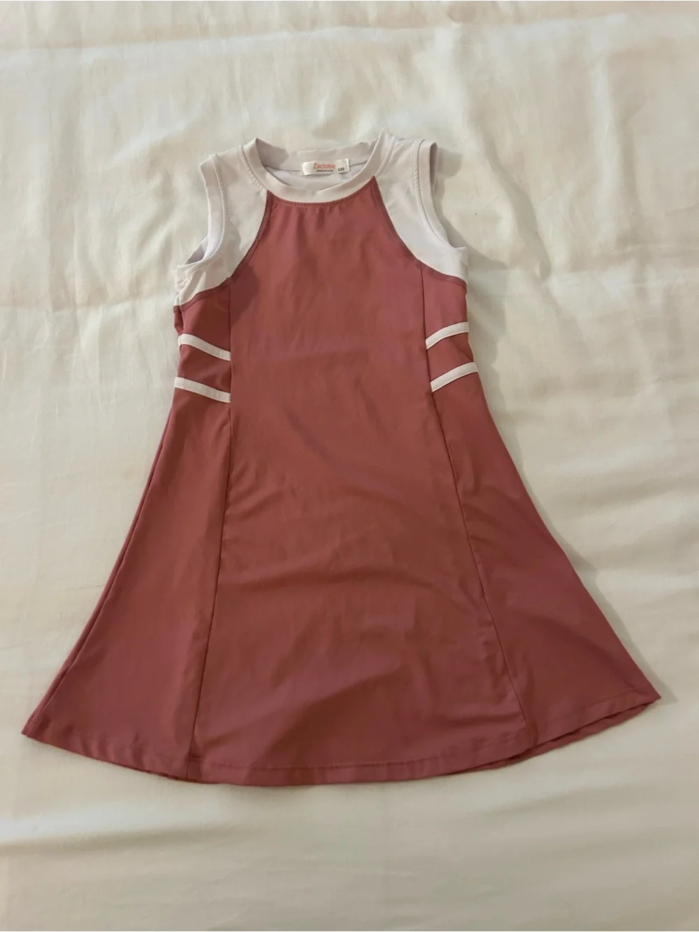 Amazon Kids Two-Piece Active Dress and Shorts Set - Dusty Rose and White